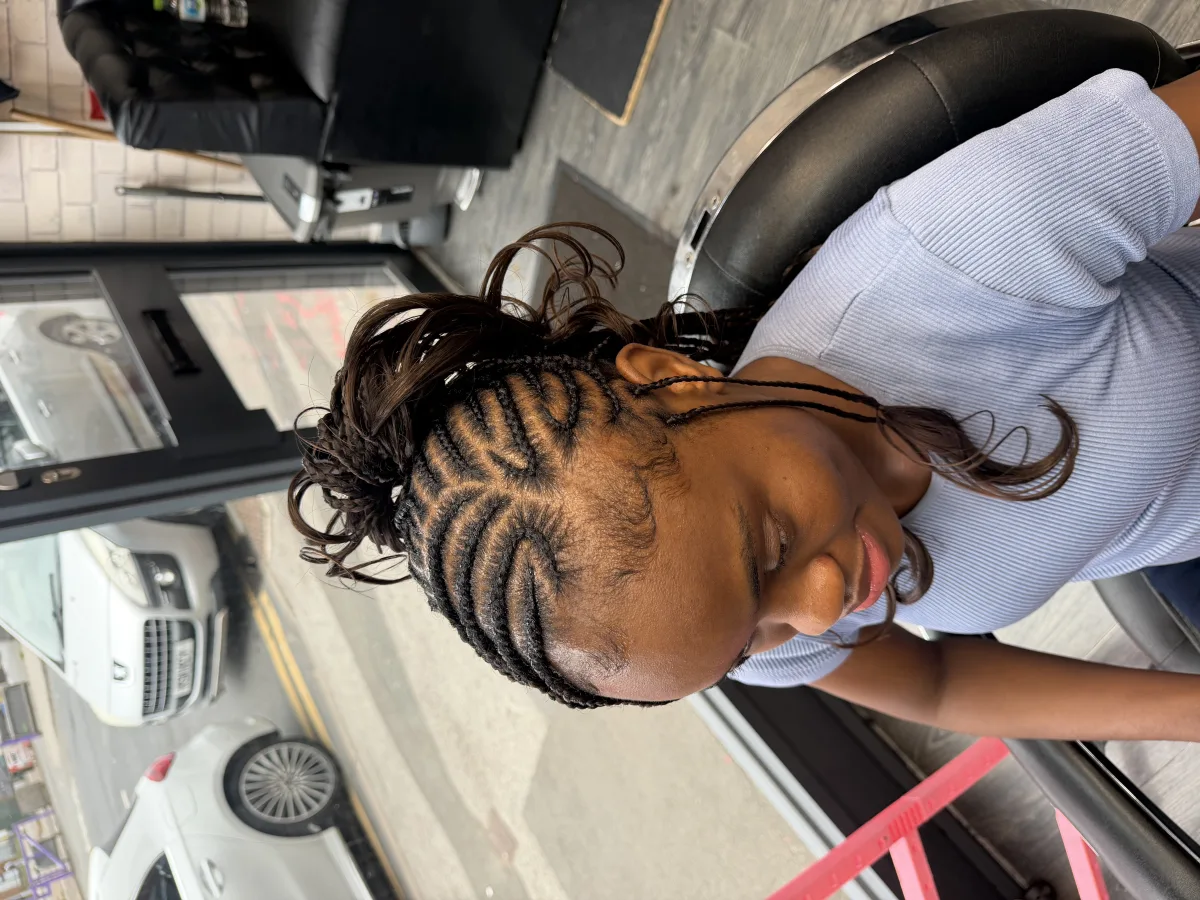 French curl stitch Braid